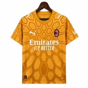 Catálogo LaGrada camiseta ac milan dorada con patrón hexagonal
