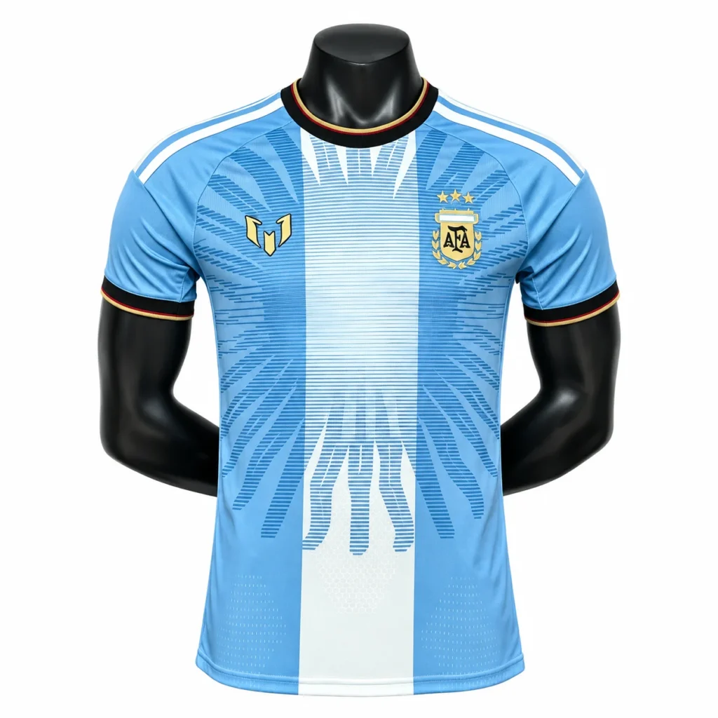 camiseta de argentina en maniquí negro